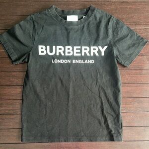 Burberry Kids Tee in Black with White Logo